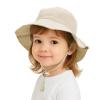 TopTie Baby Sun Hat Summer Beach Hat UPF 50+ Bucket Hat with Wide Brim for Kids 0-6 Years-Beige-S view 1