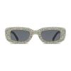 COTIA Small Square Sunglasses Women Diamond Sunglasses Rhinestone Bling Sunglasses Men Eyewear UV400 (black) view 2