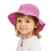 TopTie Baby Sun Hat Summer Beach Hat UPF 50+ Bucket Hat with Wide Brim for Kids 0-6 Years-Pink-M view 1