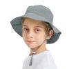 TopTie Baby Sun Hat Summer Beach Hat UPF 50+ Bucket Hat with Wide Brim for Kids 0-6 Years-Grey-S view 1