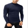 Men's Compression Shirts Long Sleeve, Athletic Workout Tops Gym Undershirts Active Sports Baselayers Navy view 2