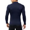Men's Compression Shirts Long Sleeve, Athletic Workout Tops Gym Undershirts Active Sports Baselayers Navy view 3
