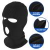 TopTie 3 Hole Balaclava, Double Knitted Windproof Breathable Balaclava for Men Women Knit Hat-Neon Yellow view 3