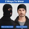 TopTie 3 Hole Balaclava, Double Knitted Windproof Breathable Balaclava for Men Women Knit Hat-Neon Yellow view 4