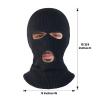 TopTie 3 Hole Balaclava, Double Knitted Windproof Breathable Balaclava for Men Women Knit Hat-Grey view 2