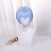 abouder Ayanami Rei Cosplay Wig with Hair Clips - Asuka Ayanami Rei Eva Short Blue Costume Wig - Genesis Anime Heat Resistant Hairwig for Cosplay Costume Anime Halloween view 2
