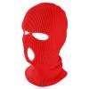 TopTie 3 Hole Balaclava, Double Knitted Windproof Breathable Balaclava for Men Women Knit Hat-Red view 1