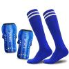 Soccer Shin Guards Pads with Socks Gear for Soccer 3,4,5-16 Year Old and Up Little Girls Boys Kids Child Youth Toddler Teenagers view 1