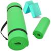 Fitvids All Purpose 1/2-Inch Extra Thick High Density Anti-Tear Exercise Yoga Mat and Knee Pad with Carrying Strap and Yoga Blocks, Green view 1