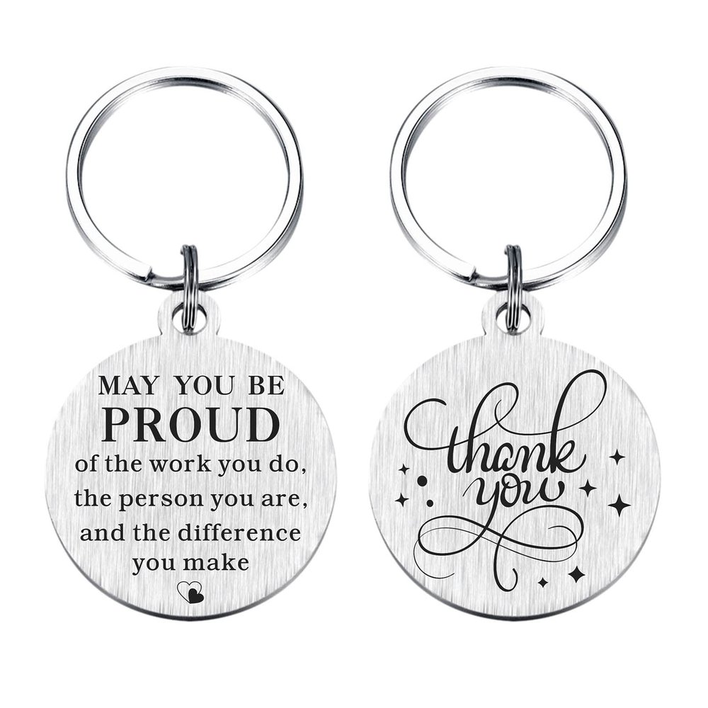 ABNTY Coworker Gifts, Teacher Appreciation Gifts, Thank You Keychain, Leaving Going Away Farewell Good Bye Retirement Gifts for Women Men Female Male Inspirational