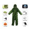 HYOUT Hooded Ghillie Suit Camo Suit Woodland & Forest Design 3D Green Leaf Clothing for Jungle Hunting Party, XL/XXL view 3