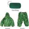 HYOUT Hooded Ghillie Suit Camo Suit Woodland & Forest Design 3D Green Leaf Clothing for Jungle Hunting Party, XL/XXL view 4