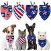 American Flag Dog Bandanas, 4th of July Dog Bandanas, 4 Pack Triangle Pet Scarfs, Holiday Pet Bandana for Small Medium Large Dogs Cats Pets view 1