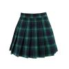 ZHANCHTONG Women's High Waist A-Line Pleated Mini Skirt Short Tennis Skirt (05 Green Plaid, XXL) view 1