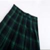 ZHANCHTONG Women's High Waist A-Line Pleated Mini Skirt Short Tennis Skirt (05 Green Plaid, XXL) view 2