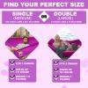 SZHLUX Camping Hammock Double & Single Portable Hammocks with 2 Tree Straps and Attached Carry Bag,Great for Outdoor,Indoor,Beach,Camping,Purple & Pink, Medium view 2