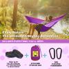 SZHLUX Camping Hammock Double & Single Portable Hammocks with 2 Tree Straps and Attached Carry Bag,Great for Outdoor,Indoor,Beach,Camping,Purple & Pink, Medium view 3