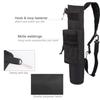 KRATARC Archery Lightweight Back Arrow Quiver Dual Use Foldable Compact Hip Arrows Bag with Molle System Pocket Hanged for Target Shooting Hunting (Black) view 2