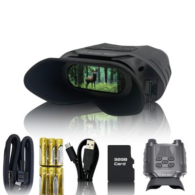 Grey Bear Night Vision Star Goggles, 9X Infrared Binoculars, IP54 for Wildlife Observation, Camping, Hiking, Security, View Range 1248ft at Day & 591ft in Total Darkness