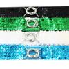 AIBEARTY 4 Pack Women Girls Sparkly Glitter Sequin Stretchy Elastic Waist Belt Wide Dress Belt Corset Cinch Belt view 4