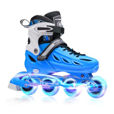 METROLLER Inline Skates for Girls and Boys, Women, Men 4 Sizes Adjustable Inline Skates with Light Up Wheels, Illuminating Beginner Skates for Kids & Adult Youth