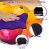 Anglekai 3 Pack Bowling Ball Towels, 10" x 8" Microfiber Bowling Shammy Accessories with Easy-Grip Dots Non-Slip (Purple) view 4