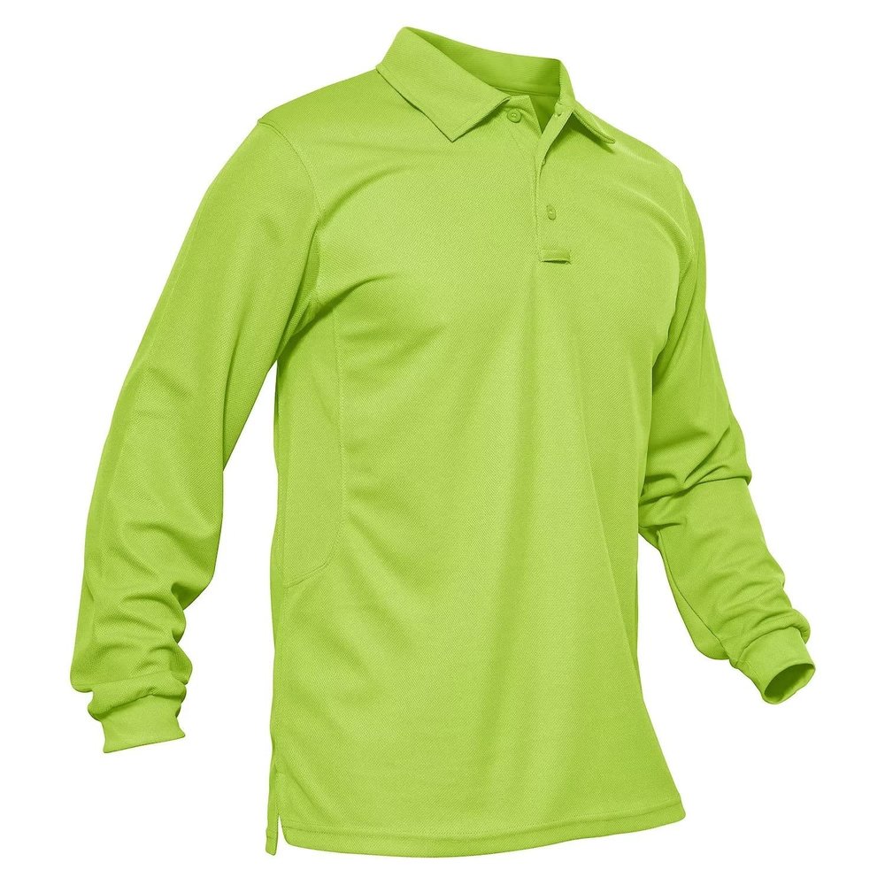 MAGCOMSEN Mens Long Sleeve Polo Work Casual Golf Quick Dry Summer Fall Performance Polos Shirts