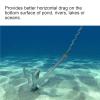 3.3lbs Foldable Grapnel Anchor, 316 Stainless Steel Boat Anchor Suitable for Use in Ponds, Rivers, Lakes or Oceans view 2