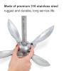 3.3lbs Foldable Grapnel Anchor, 316 Stainless Steel Boat Anchor Suitable for Use in Ponds, Rivers, Lakes or Oceans view 3