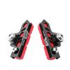 BBxunsless Bicycle C Caliper Extended Brake Pad (Set of 2) Wear-Resistant Replaceable Aluminum Alloy Rim Brake for Road, MTB, Folding Bike (Black-Red) view 1