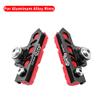 BBxunsless Bicycle C Caliper Extended Brake Pad (Set of 2) Wear-Resistant Replaceable Aluminum Alloy Rim Brake for Road, MTB, Folding Bike (Black-Red) view 3