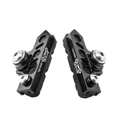 BBxunsless Bicycle C Caliper Extended Brake Pad (Set of 2) Wear-Resistant Replaceable Aluminum Alloy Rim Brake for Road, MTB, Folding Bike (Black-Black)