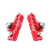 BBxunsless Bicycle C Caliper Extended Brake Pad (Set of 2) Wear-Resistant Replaceable Aluminum Alloy Rim Brake for Road, MTB, Folding Bike (Red) view 1