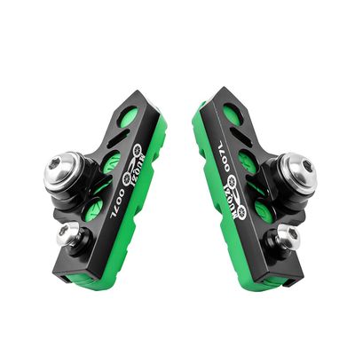 BBxunsless Bicycle C Caliper Extended Brake Pad (Set of 2) Bike Wear-Resistant Replaceable Aluminum Alloy Rim Brake for Road Bike,MTB,Folding Bike (Black-Green)