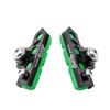 BBxunsless Bicycle C Caliper Extended Brake Pad (Set of 2) Bike Wear-Resistant Replaceable Aluminum Alloy Rim Brake for Road Bike,MTB,Folding Bike (Black-Green) view 1