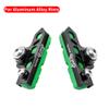BBxunsless Bicycle C Caliper Extended Brake Pad (Set of 2) Bike Wear-Resistant Replaceable Aluminum Alloy Rim Brake for Road Bike,MTB,Folding Bike (Black-Green) view 3