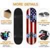 GIEEU Skateboards with Colorful Flashing Wheels for Beginners,Kids,Teens,Adults, Complete Standard Skate Boards 9 Layer Canadian Maple Deck Concave Skateboard (3-Flag) view 3
