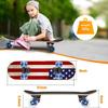 GIEEU Skateboards with Colorful Flashing Wheels for Beginners,Kids,Teens,Adults, Complete Standard Skate Boards 9 Layer Canadian Maple Deck Concave Skateboard (3-Flag) view 4