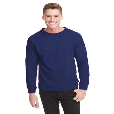Unisex French Terry Raglan Crew Cool Blue