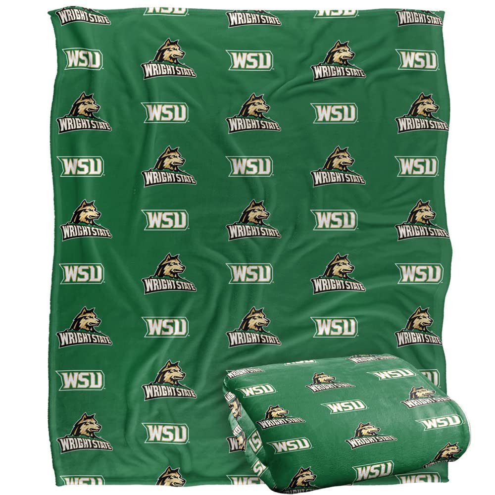 Wright State University Blanket, 50"X60" Logo Pattern,Silky Touch Super Soft Throw Blanket 50" x 60"