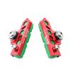 BBxunsless Bicycle C Caliper Extended Brake Pad (Set of 2) Wear-Resistant Replaceable Aluminum Alloy Rim Brake for Road, MTB, Folding Bike (Red-Green) view 1