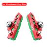 BBxunsless Bicycle C Caliper Extended Brake Pad (Set of 2) Wear-Resistant Replaceable Aluminum Alloy Rim Brake for Road, MTB, Folding Bike (Red-Green) view 2