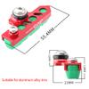BBxunsless Bicycle C Caliper Extended Brake Pad (Set of 2) Wear-Resistant Replaceable Aluminum Alloy Rim Brake for Road, MTB, Folding Bike (Red-Green) view 3
