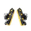 BBxunsless Bicycle C Caliper Extended Brake Pad (Set of 2) Wear-Resistant Replaceable Aluminum Alloy Rim Brake for Road, MTB, Folding Bike (Black-Yellow) view 1