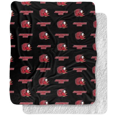 Jacksonville State University Blanket, 50"X60" Logo Pattern,Silky Touch Sherpa Back Super Soft Throw Blanket