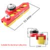 BBxunsless Bicycle C Caliper Extended Brake Pad (Set of 2) Wear-Resistant Replaceable Aluminum Alloy Rim Brake for Road, MTB, Folding Bike (Red-Yellow) view 2