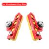 BBxunsless Bicycle C Caliper Extended Brake Pad (Set of 2) Wear-Resistant Replaceable Aluminum Alloy Rim Brake for Road, MTB, Folding Bike (Red-Yellow) view 3