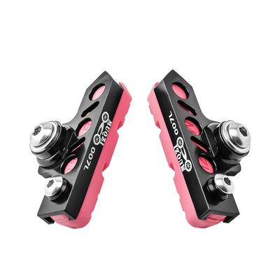 BBxunsless Bicycle C Caliper Extended Brake Pad (Set of 2) Wear-Resistant Replaceable Aluminum Alloy Rim Brake for Road, MTB, Folding Bike (Black-Pink)