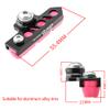 BBxunsless Bicycle C Caliper Extended Brake Pad (Set of 2) Wear-Resistant Replaceable Aluminum Alloy Rim Brake for Road, MTB, Folding Bike (Black-Pink) view 2