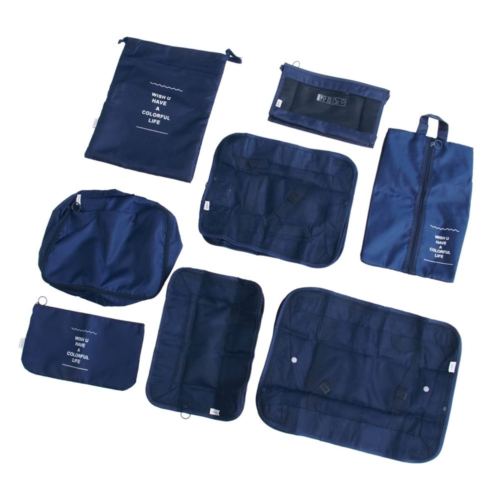 8pcs Set Suitcase Organiser Bags Travel Luggage Organizers Practical Suitcase Travel Storage Bags for Women Organizer Duffel Compression Make up Miss
